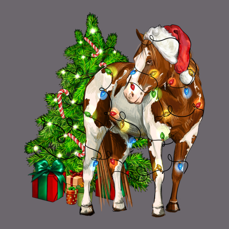 American Paint Horse Christmas Tree Premium Sweatshirt by CowGirlArtShop | Teevron