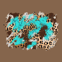Cowhide Leopard Turquoise Background Premium Tee | Teevron