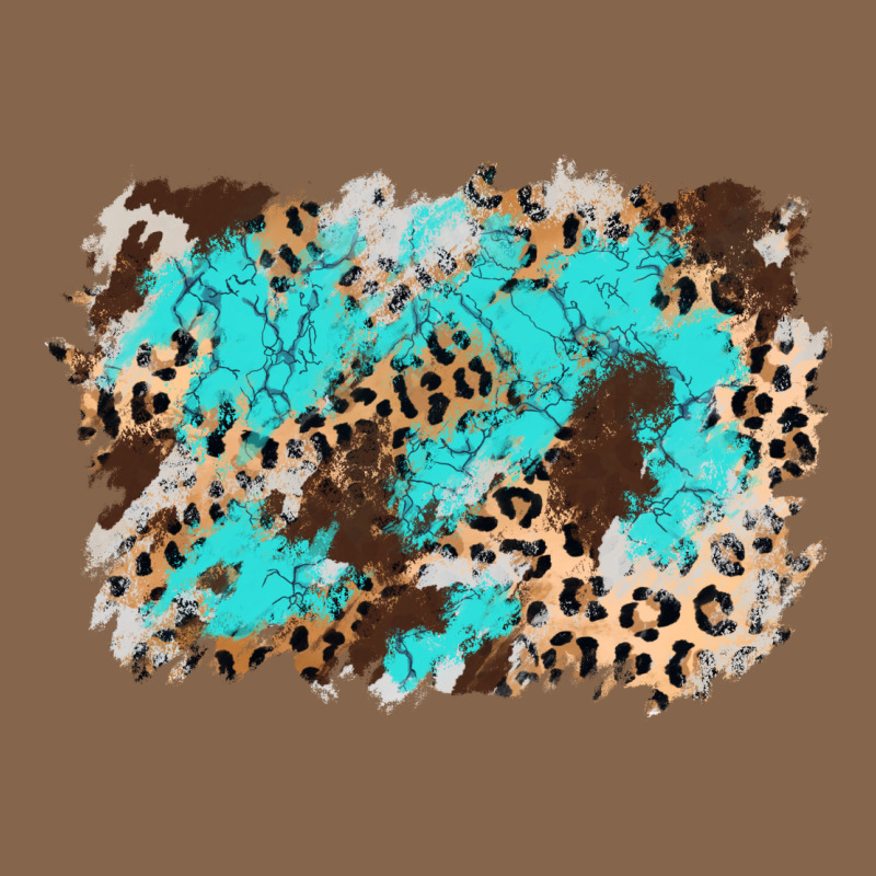 Cowhide Leopard Turquoise Background Premium Tee by AdoDesignShop | Teevron