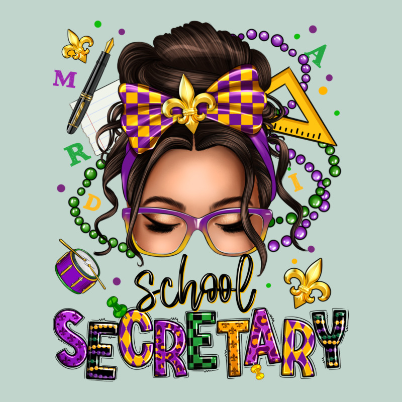 Mardi Gras School Secretary Caucasian Messy Bun Zipper Hoodie by texasbilliewilder | Teevron