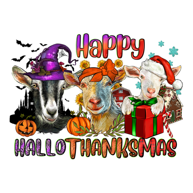 Happy Hallothanksmas Goats Urban Heavy Tee by NancyCooperArtShop | Teevron