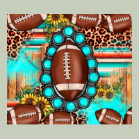Football Leopard Turquoise Gemstone Sunflower Ladies Tee | Teevron
