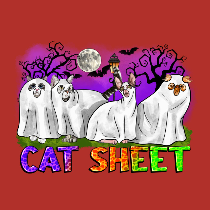 Cat Sheet Ghost Cats Halloween Premium Hoodie by CowGirlArtShop | Teevron