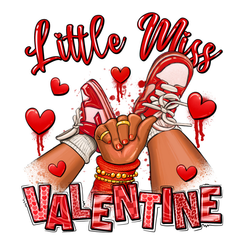 Little Miss Valentine Afro Kid Sneakers Ladies Tee by RanaPortraitStore | Teevron