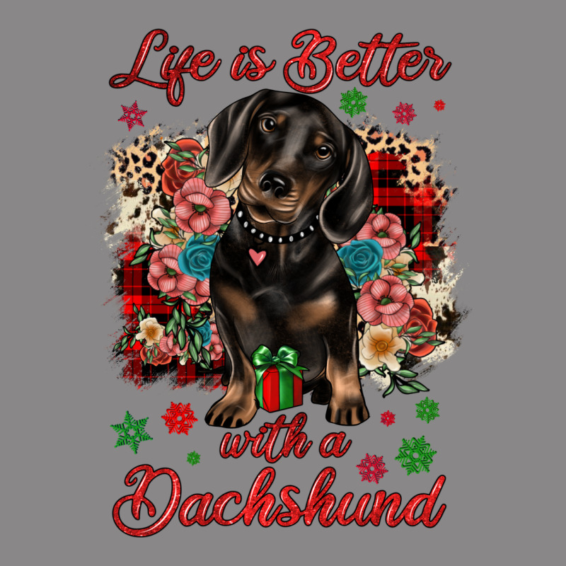 Christmas Life Is Better With A Dachshund Vintage Tee by JahusDesignShop | Teevron
