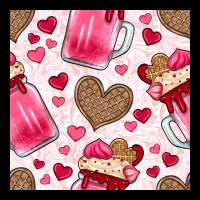 Valentines Day Milkshake Seamless Pattern Ladies Tee | Teevron