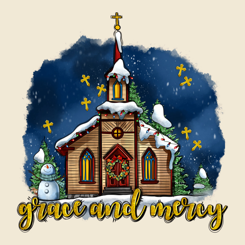 Christmas Church And Snow Grace And Mercy Premium Tee by AdoDesignShop | Teevron
