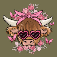 Cow With Flowers And Butterflies Vintage Hoodie | Teevron