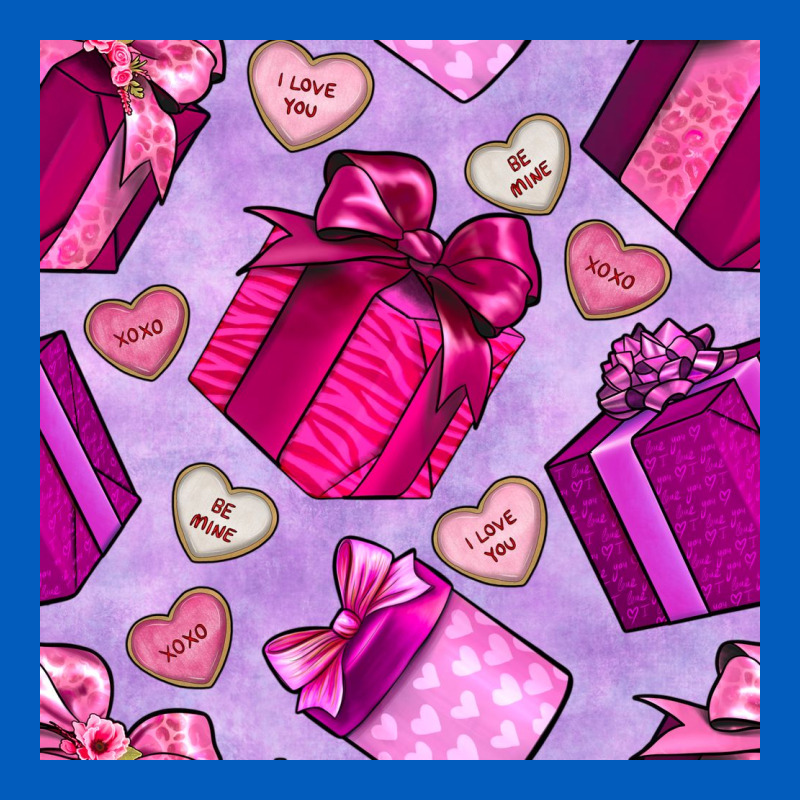 Valentines Day Gift Box And Cookie Seamless Pattern Urban Hoodie by BundleAndBundleShop | Teevron