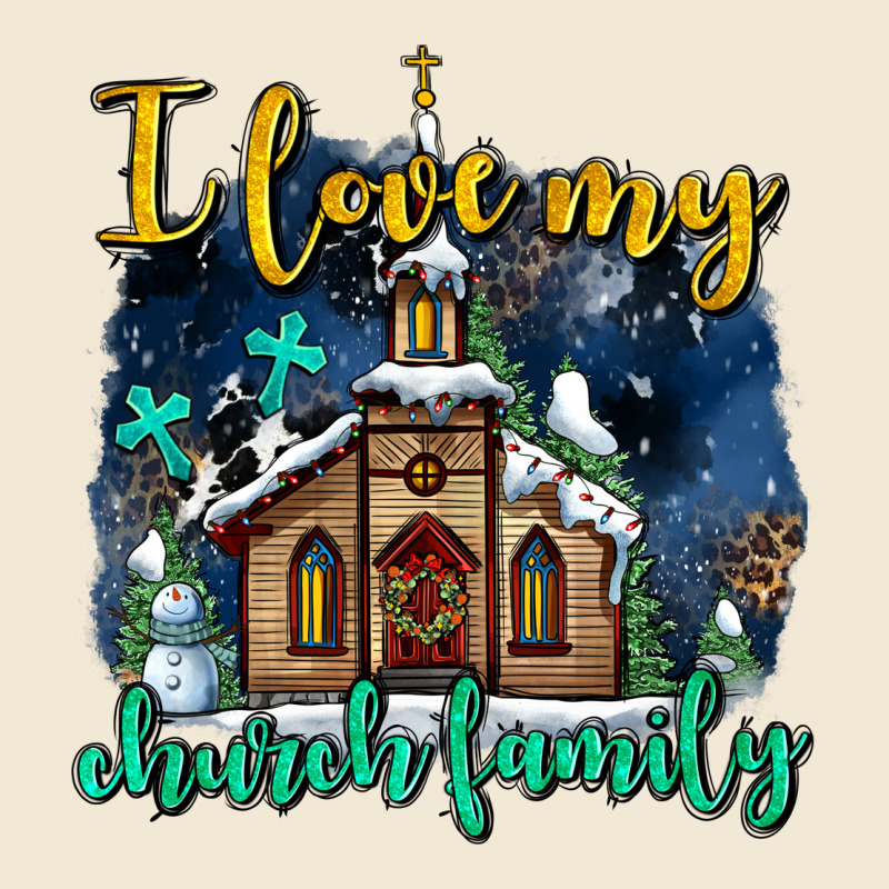 Christmas Church And Snow   ı Love My Church Family Premium Tee by AdoDesignShop | Teevron