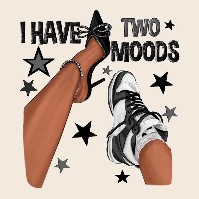 I Have Two Moods Black Sneakers Afro Girl Zipper Hoodie by texasbilliewilder | Teevron