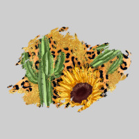 Cactus Leopard Sunflower Glitter  Patch Premium Tee | Teevron