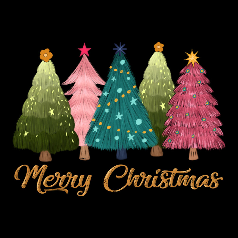 Merry Christmas Trees Premium Sweatshirt by CowGirlArtShop | Teevron