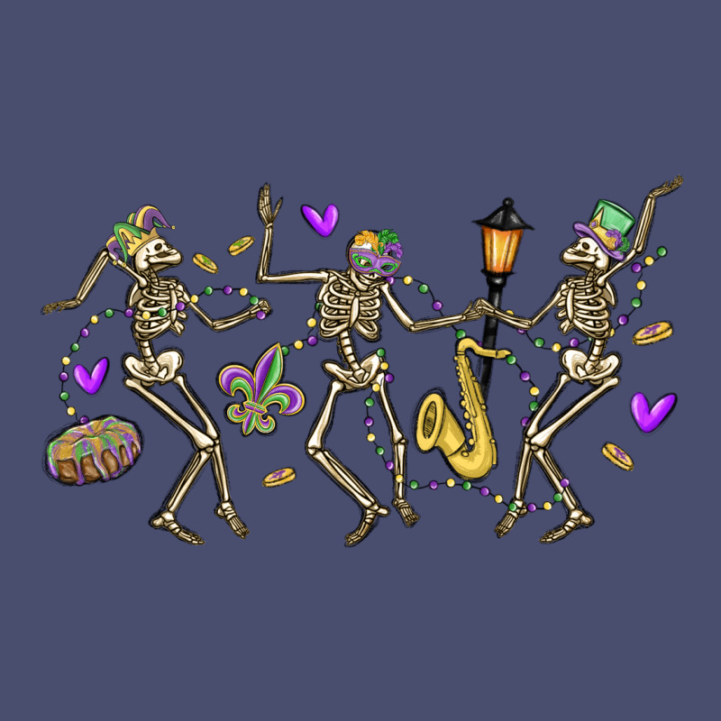 Dancing Skeletons Mardi Gras Vintage Tee by MaliasSmallBusiness | Teevron