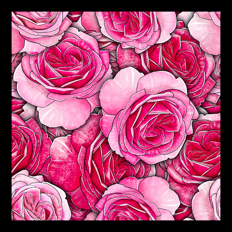 Valentines Day All Dress Up Roses Seamless Pattern Ladies Tee by BundleAndBundleShop | Teevron