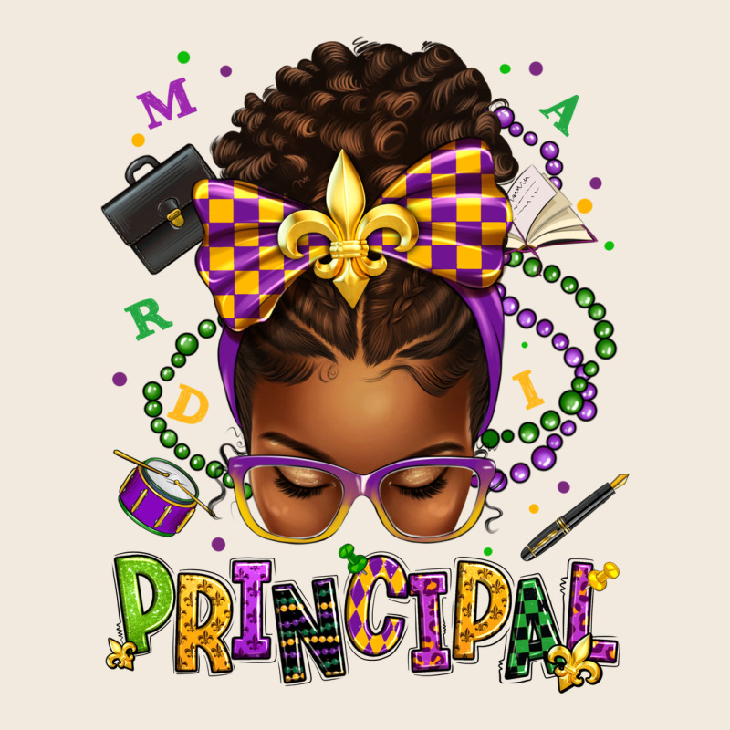 Mardi Gras Principal Afro Messy Bun Zipper Hoodie by texasbilliewilder | Teevron