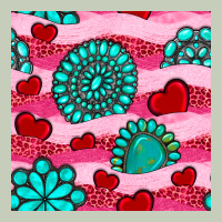 Valentines Day Turquoise Gemstone  And Hearts Ladies Tee | Teevron