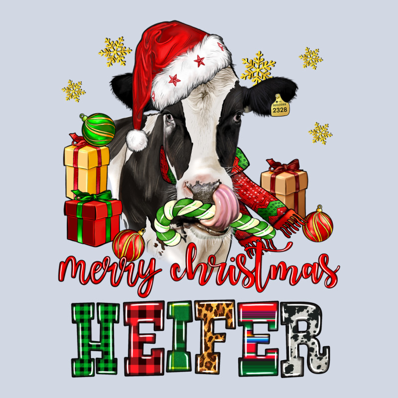 Merry Christmas Heifer Cow Premium Sweatshirt by CowGirlArtShop | Teevron