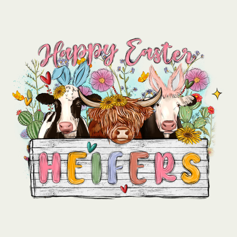 Happy Easter Heifers Urban Heavy Tee by MaliasSmallBusiness | Teevron