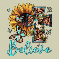 Believe Leopard Cross Sunflower Butterfly Heavy Core Tee | Teevron
