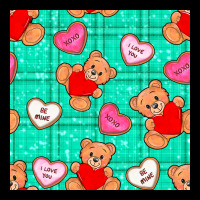 Valentines Day Teddy Bears And Cookies Seamless Pattern Ladies Tee | Teevron
