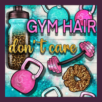 Gym Hair Don't Care Clasp And Water Bottle With Glitter Seamless Patte Long Sleeve Tee | Teevron