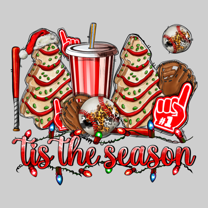 Tis The Season Christmas Tree  Cake Baseball Premium Tee by AdoDesignShop | Teevron