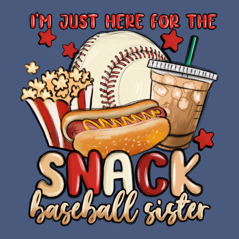 I'm Just Here For The Snack Baseball Sister Vintage Hoodie by MaliasSmallBusiness | Teevron
