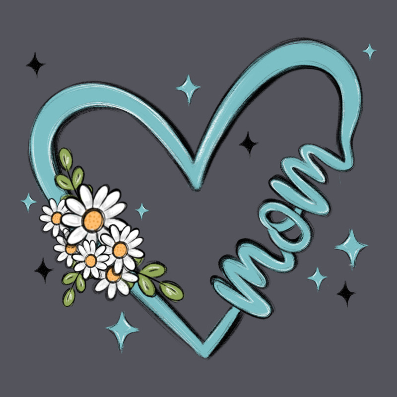 Mom With Heart And Flowers Vintage Hoodie by MaliasSmallBusiness | Teevron
