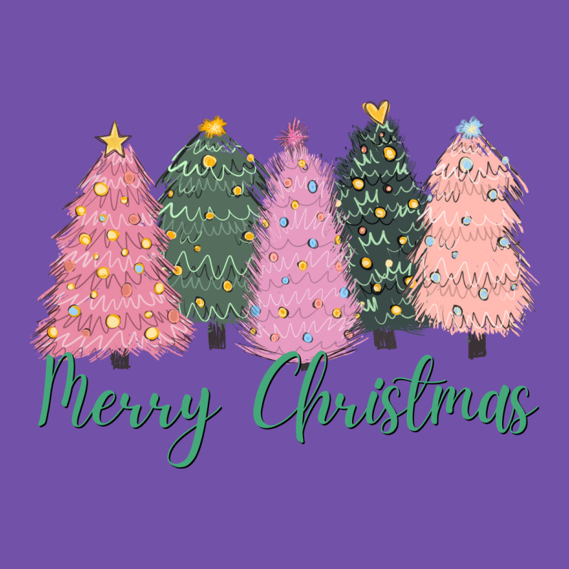 Merry Christmas Trees Premium Sweatshirt by CowGirlArtShop | Teevron