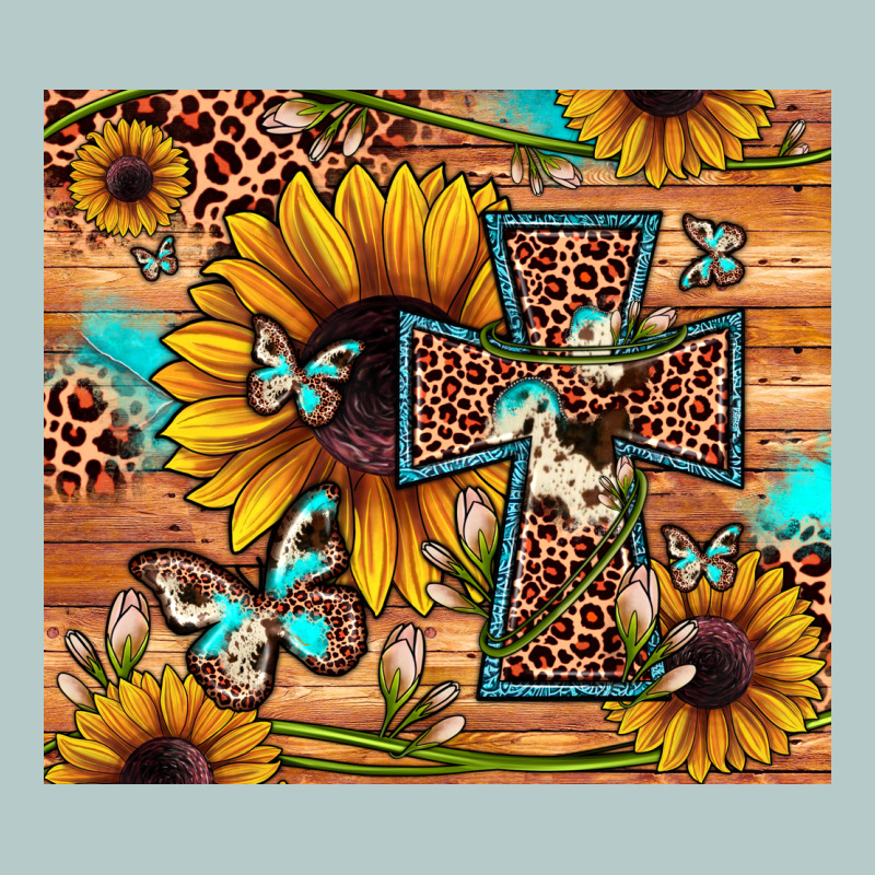 Cross Sunflower Butterfly Heavy Core Tee by JahusDesignShop | Teevron