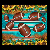 Football Turquoise Sunflower Ladies Tee | Teevron