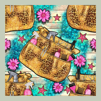 Hairdresser Apron And Flowers With Turquoise Glitter Seamless Pattern  Long Sleeve Tee | Teevron