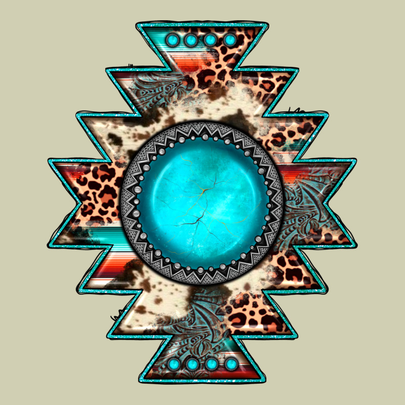 Aztec Leopard Turquoise Gemstone Heavy Core Tee by JahusDesignShop | Teevron