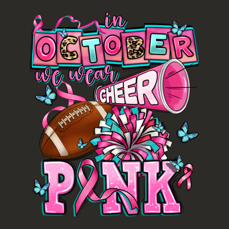 In October We Wear Cheer Pink Football Heavy Core Tee by AdoDesignShop | Teevron