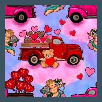Valentines Day Truck And Cupid In The Sky Seamless Pattern Urban Hoodie | Teevron