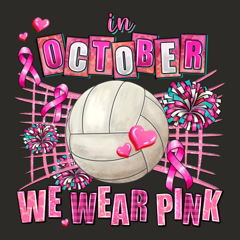 In October We Wear Pink Volleyball Heavy Core Tee by AdoDesignShop | Teevron
