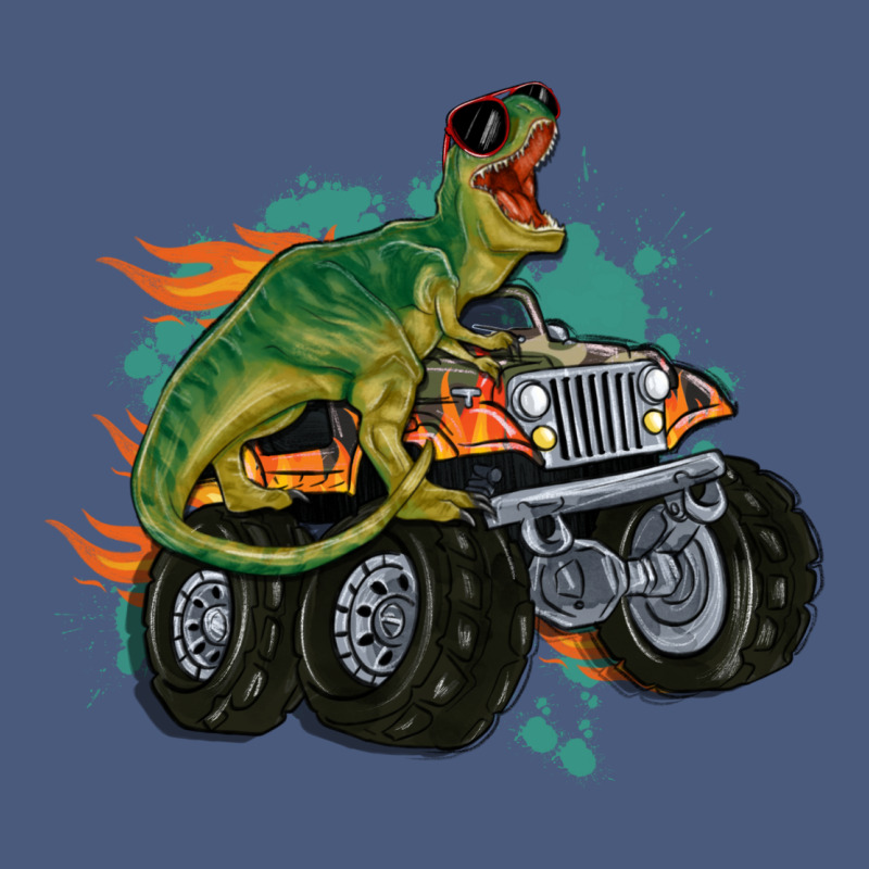 Monster Truck And T Rex Dinosaur Vintage Hoodie by MaliasSmallBusiness | Teevron