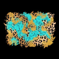 Glitter Leopard Turquoise Background Premium Tee | Teevron