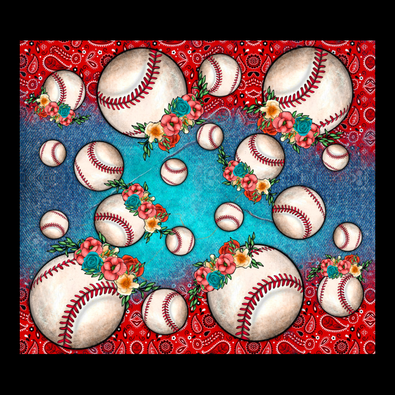 Baseball Paisley And Jean Pattern Ladies Tee by JahusDesignShop | Teevron