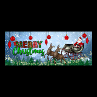 Merry Christmas With Santa Sleigh Heavy Core Tee | Teevron