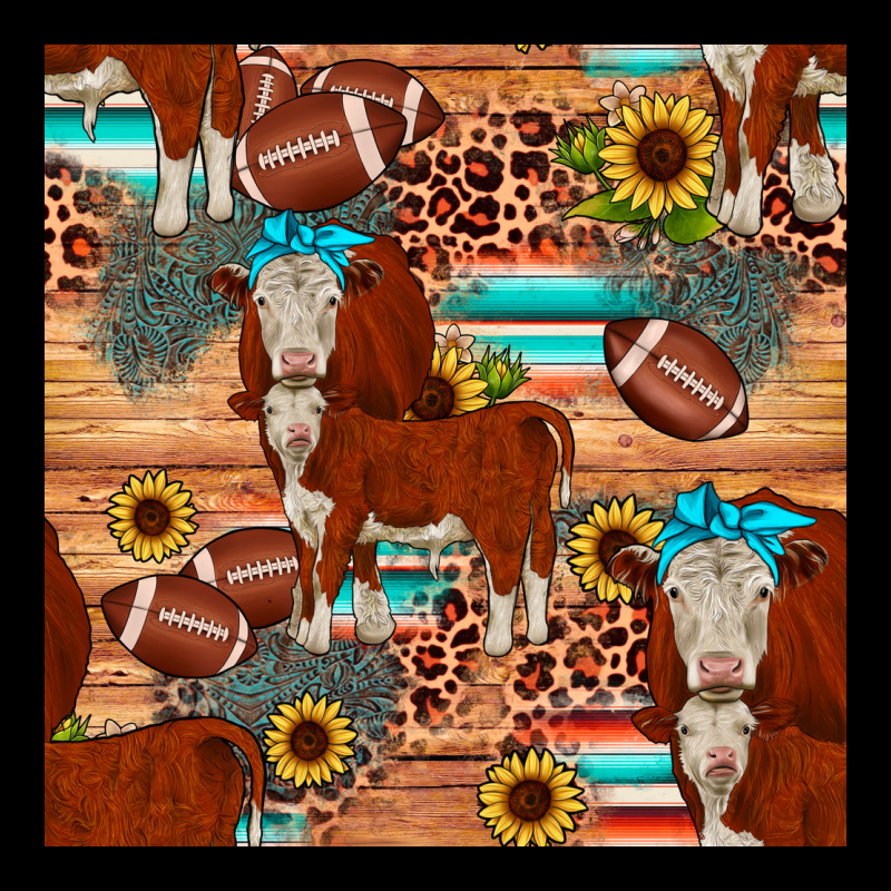 Football Hereford Sunflower Seamless Pattern Ladies Tee by JahusDesignShop | Teevron