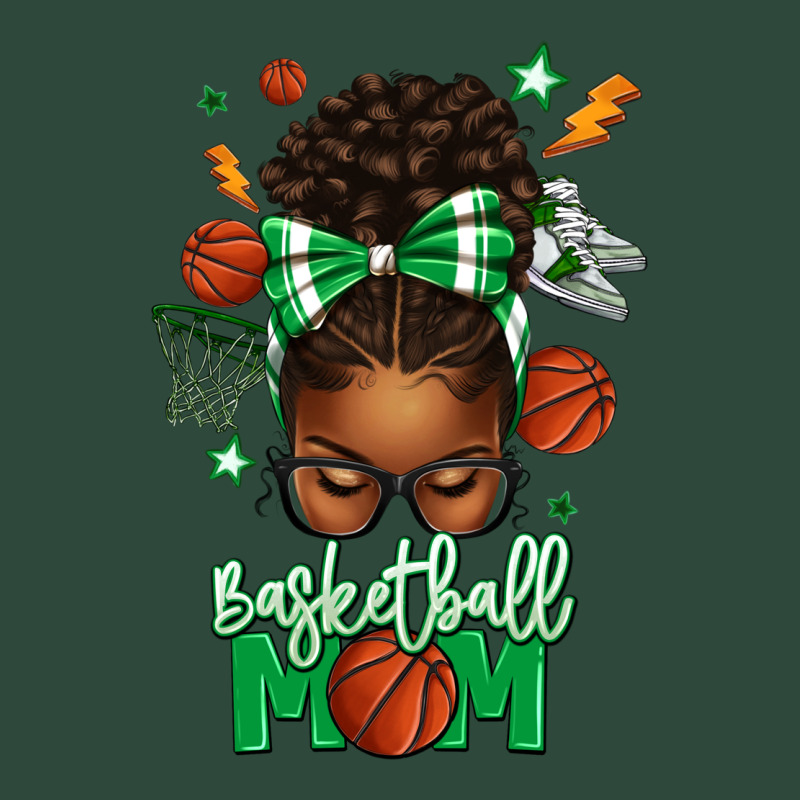 Basketball Mom Afro Messy Bun Zipper Hoodie by texasbilliewilder | Teevron