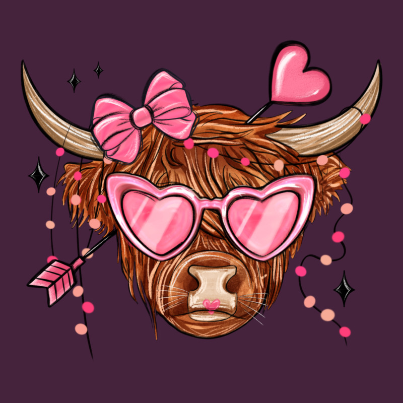 Valentines Day Long Haired Cow Classic Tee by MaliasSmallBusiness | Teevron