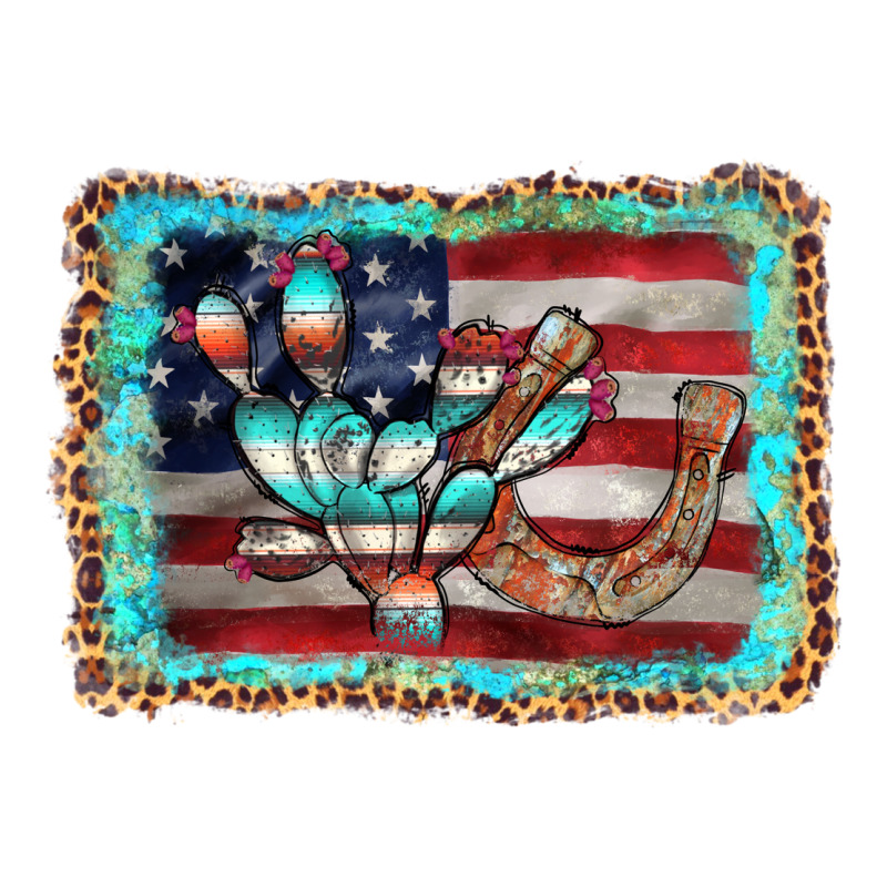 Flag Cactus Horseshoe Premium Tee by AdoDesignShop | Teevron