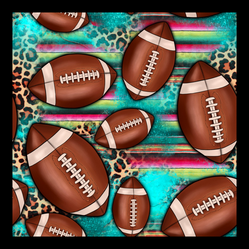 Football Leopard Turquoise Seamless Pattern Ladies Tee by JahusDesignShop | Teevron