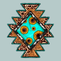 Aztec Leopard Turquoise Sunflower Heavy Core Tee | Teevron
