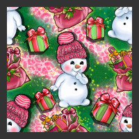 cute snowman and gift box with leopard seamless pattern bbs | Teevron