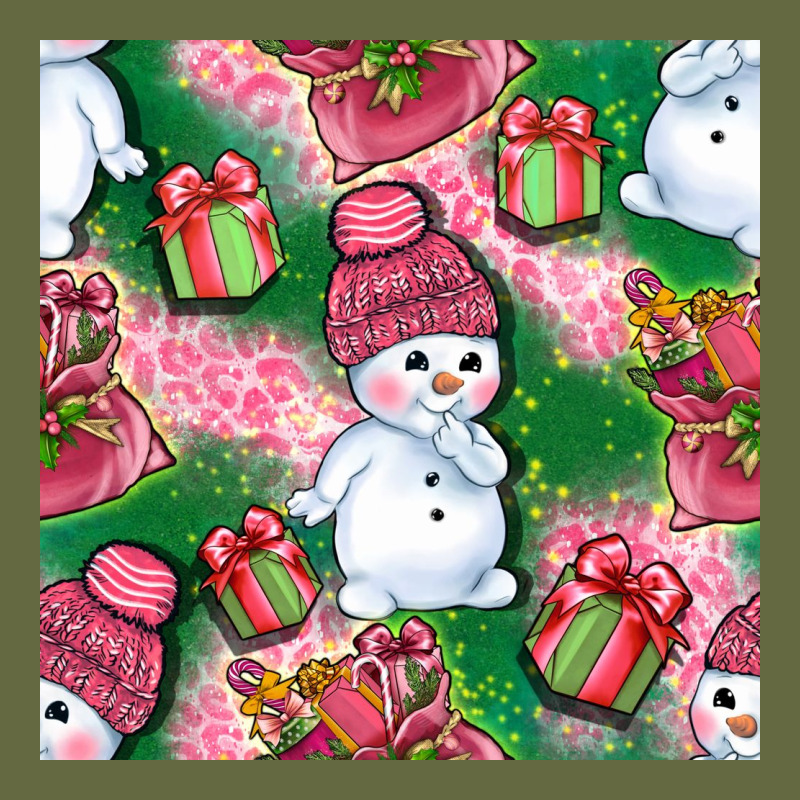 Cute Snowman And Gift Box With Leopard Seamless Pattern Bbs Long Sleeve Tee by BundleAndBundleShop | Teevron