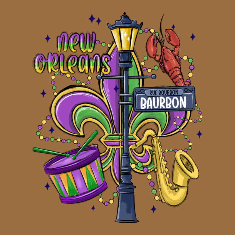 New Orleans Mardi Gras Streets Vintage Tee by MaliasSmallBusiness | Teevron